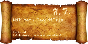 Németh Teodózia névjegykártya